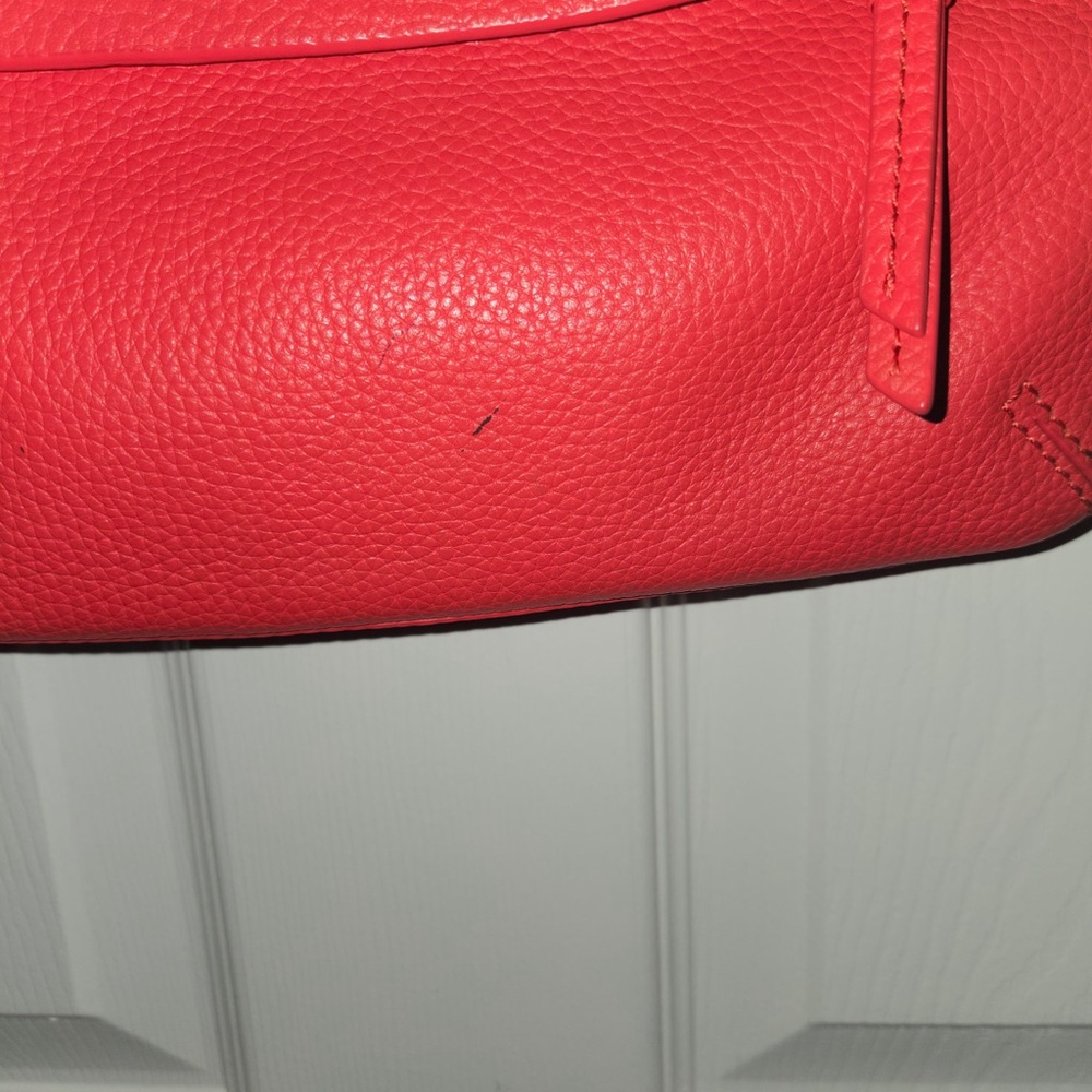 Kate Spade New York Red Pebbled Leather Crossbody Bag Adjustable Strap - Picture 3 of 10